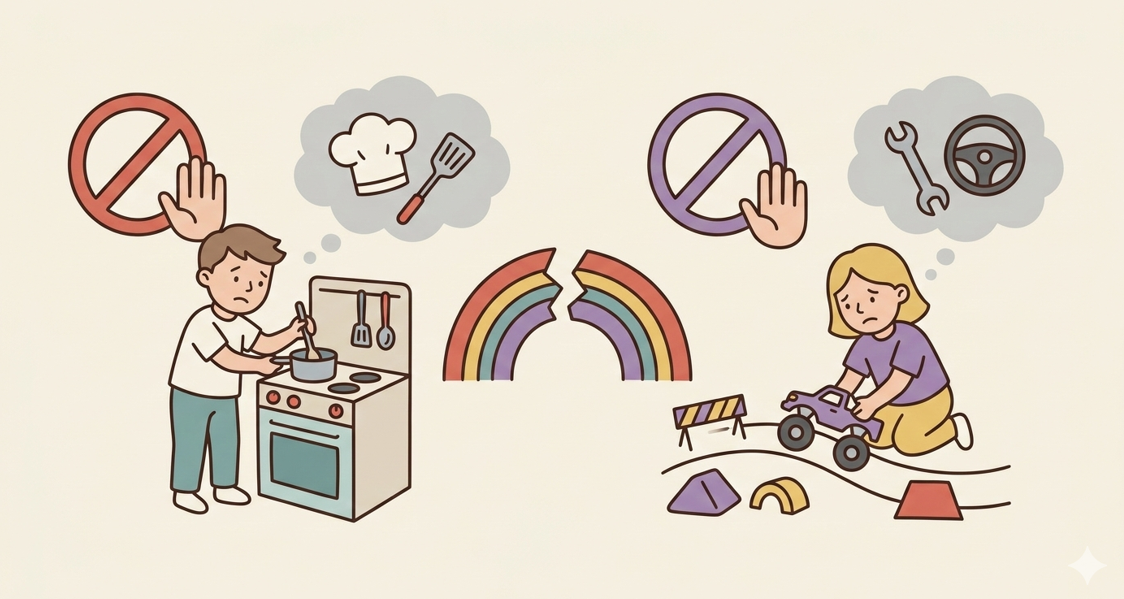 Parenting Tanpa Gender Stereotype: Bahaya Melarang Anak Laki-laki Main Masak-masakan atau Anak Perempuan Main Mobil-mobilan